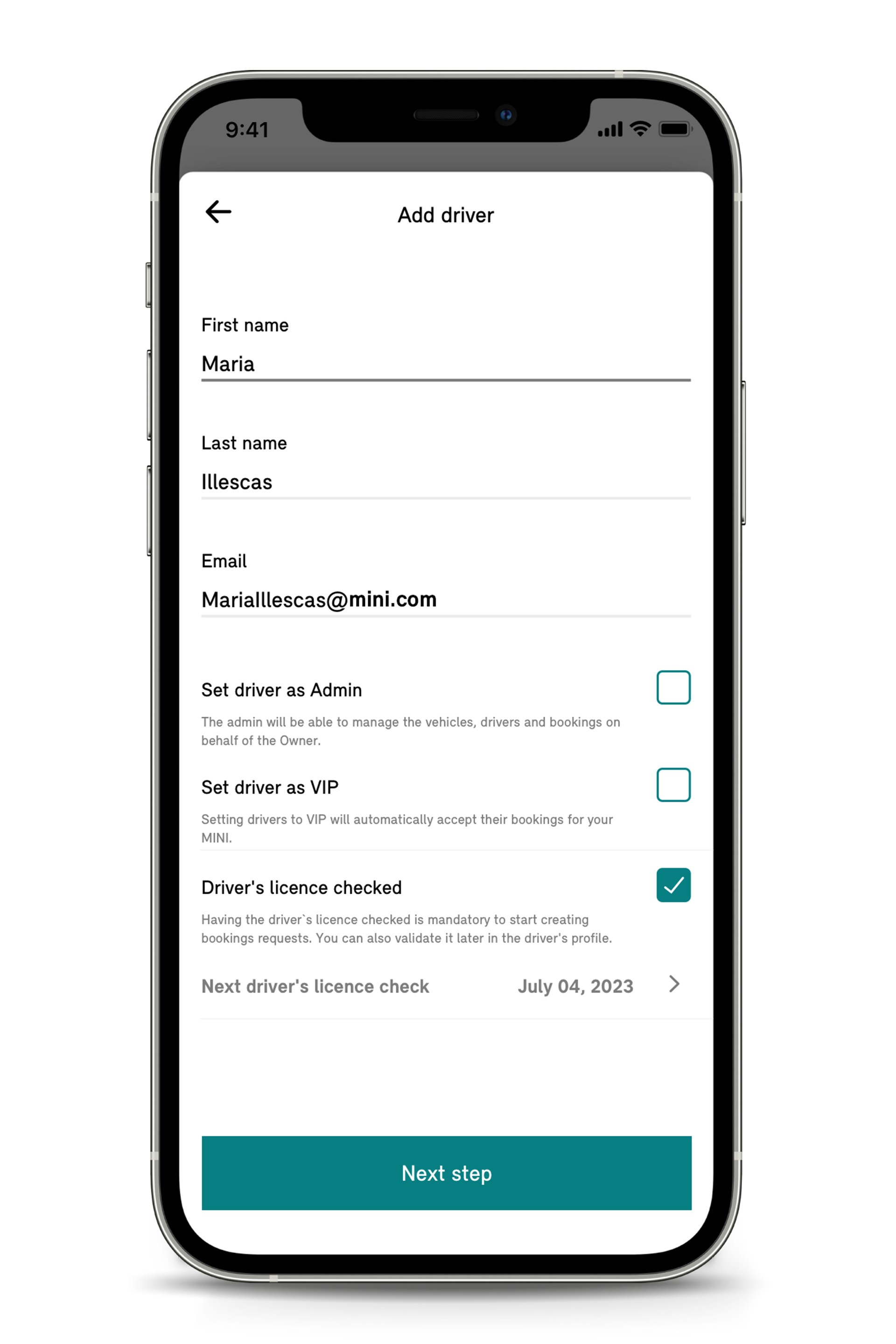 MINI Sharing para empresas – Aplicación MINI Sharing – Seguridad ante todo